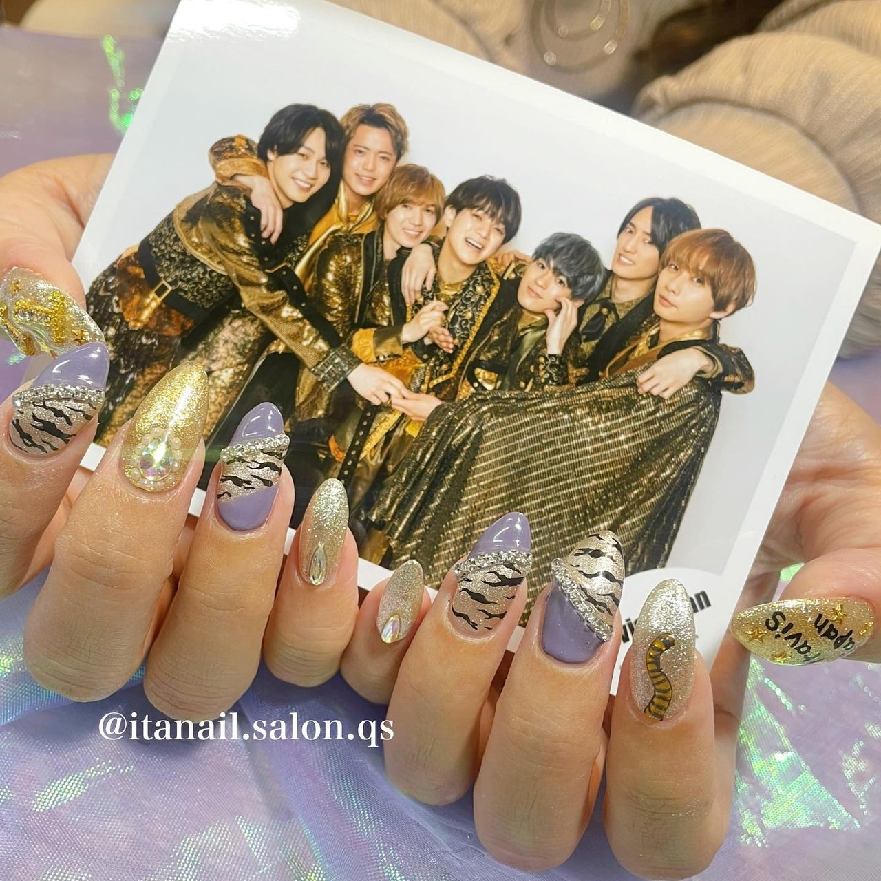 ネイルチップオーダー　タカハシ様 Happy Birchuday - FINGER SUIT(フィンガースーツ)ネイルチップ