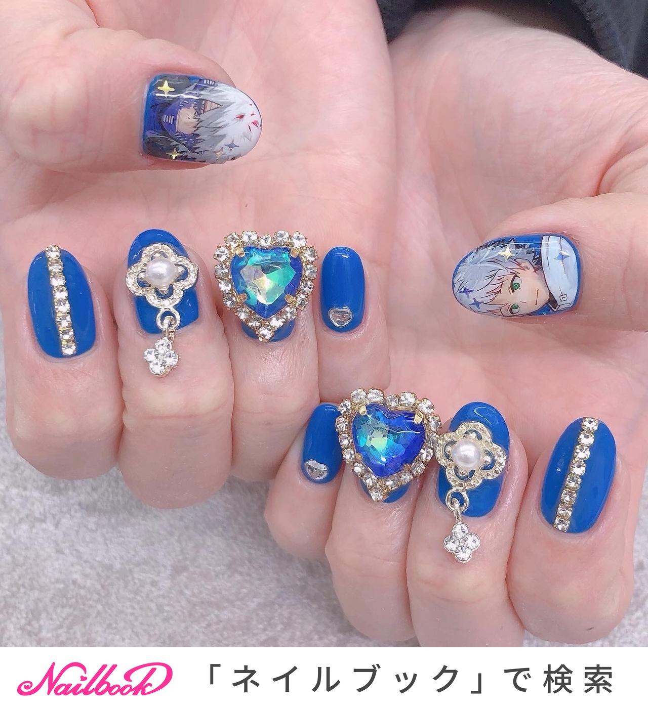 痛ネイル/ブルー/ジェルネイル - NAILSALON 710-ﾅﾅｲﾁｾﾞﾛ-のネイル