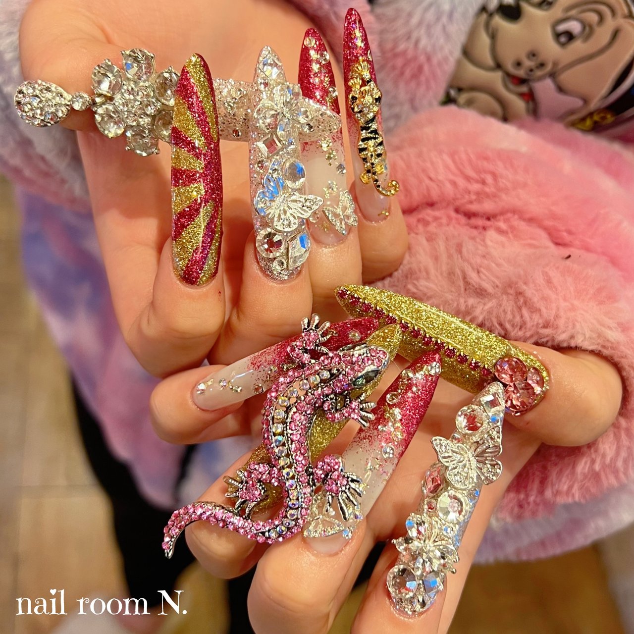 オールシーズン/成人式/ハンド/グラデーション/ビジュー - nonのネイル