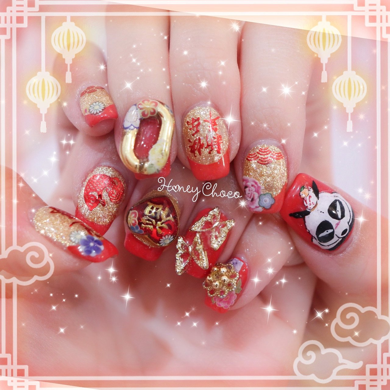 定番のブランド ネイルチップ 赤系 ♡A Nail♡ ネイルチップ/付け爪