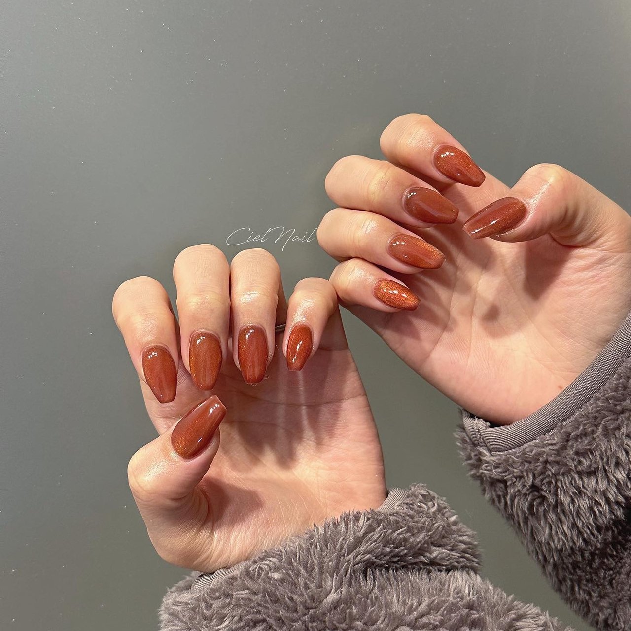 冬 シンプル ワンカラー マグネット スクエア Cielnail のネイルデザイン No ネイルブック