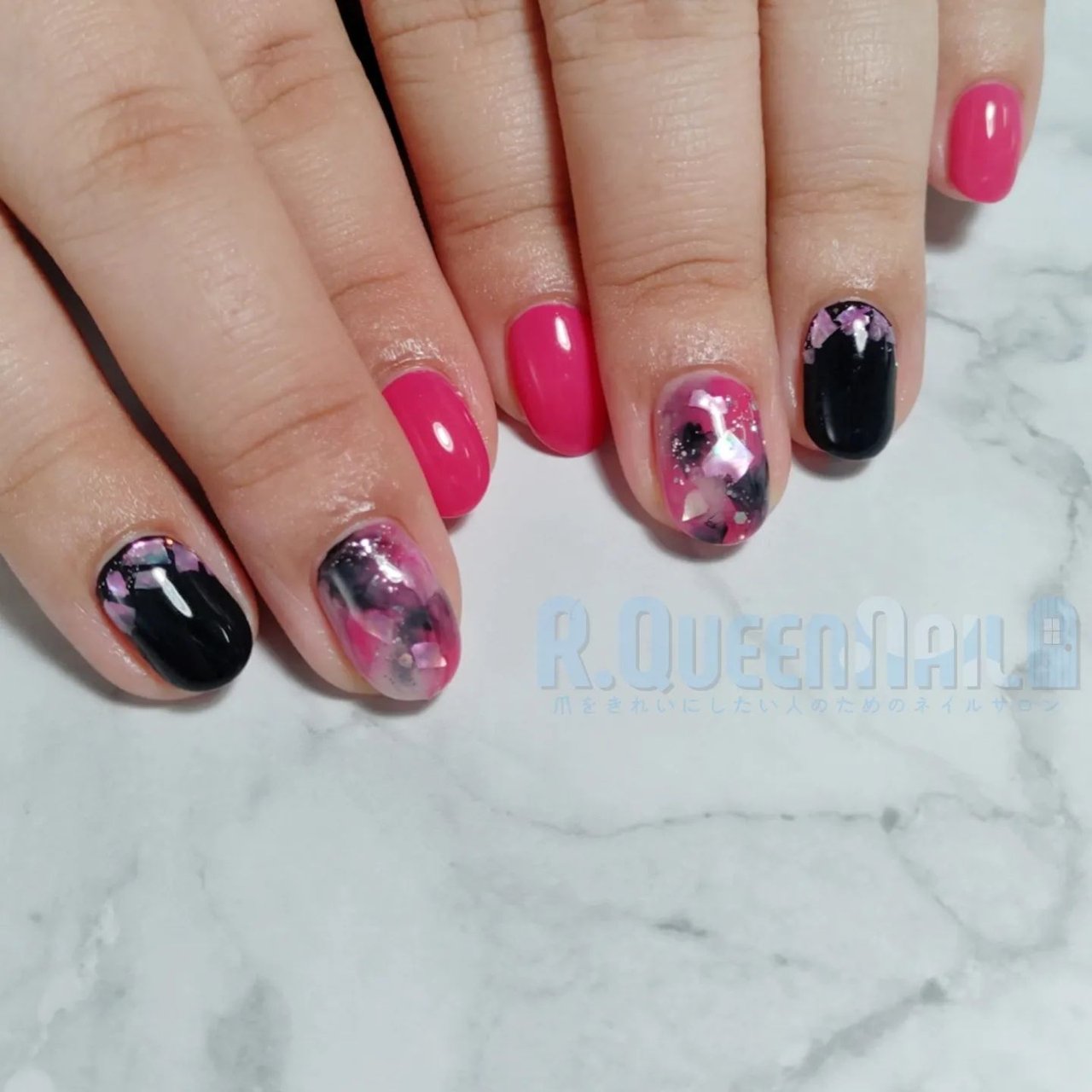 ライブ ハンド ワンカラー シェル ニュアンス 今村しほり 千葉 R Queennailのネイルデザイン No ネイルブック