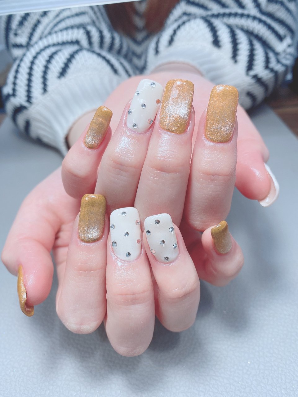 オールシーズン 成人式 オフィス 女子会 ハンド N エヌプラス Nail Salonのネイルデザイン No ネイルブック