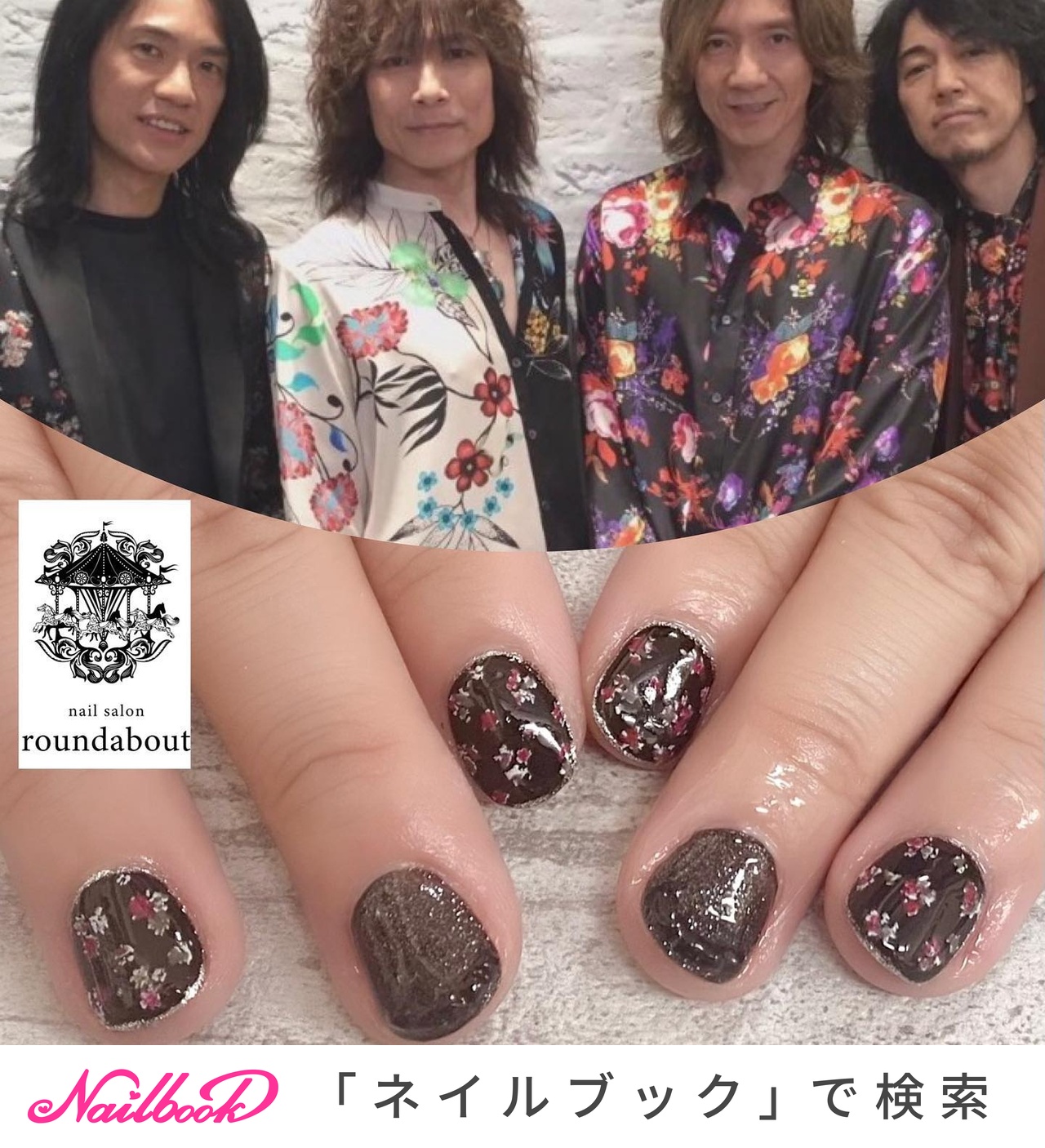 ライブ/ハンド/フラワー/ショート/ラウンド - YUKO(nail salon roundabout)のネイルデザイン[No.7825454]｜ネイルブック