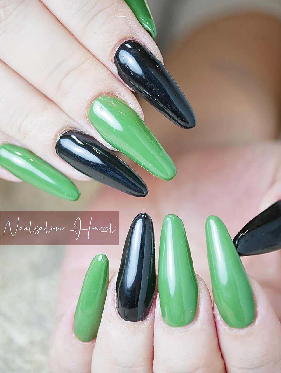 オールシーズン ハンド ワンカラー ロング オーバル Nailsalon Hazelのネイルデザイン No ネイルブック