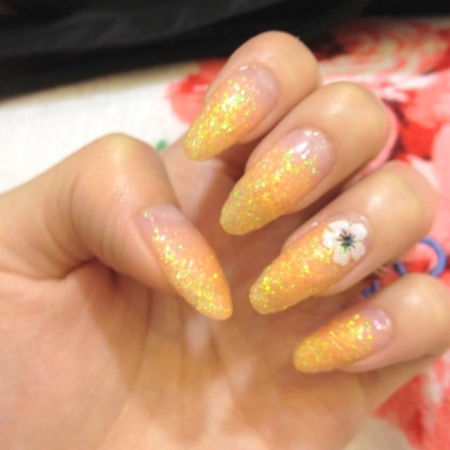 夏 グラデーション オレンジ セルフネイル Risahimeのネイルデザイン No ネイルブック