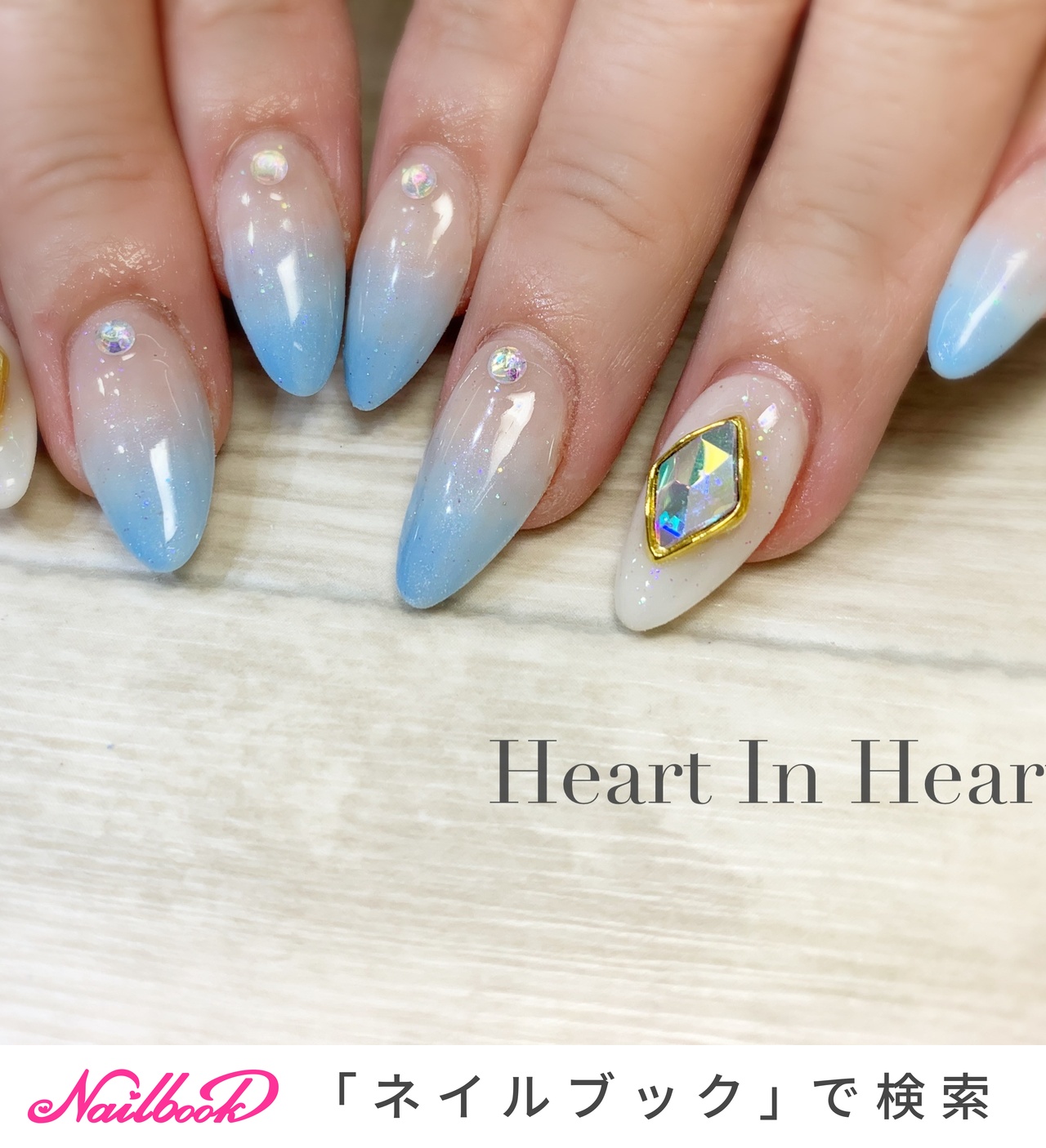 夏 ハンド ブルーのネイルデザイン ネイルブック