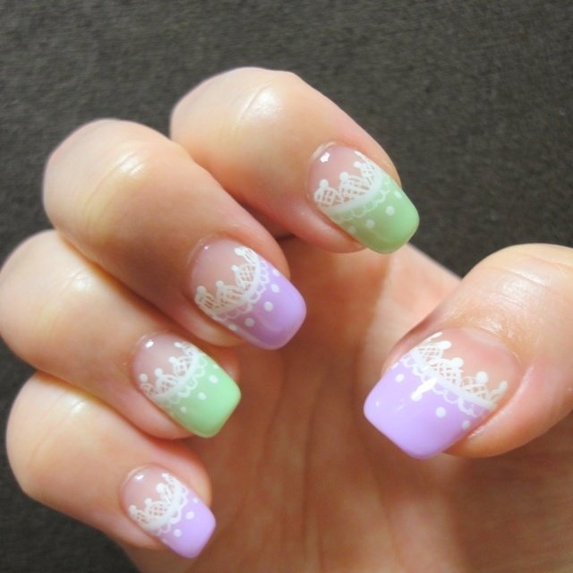 春 レース カラフル Momonga100のネイルデザイン No ネイルブック