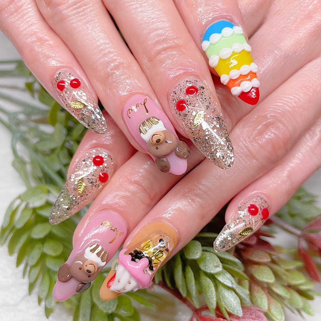 バレンタインデザイン ネイルチップ 組み合わせ自由 2000円〜 バレンタインデザイン ネイルチップ 組み合わせ自由 2000円