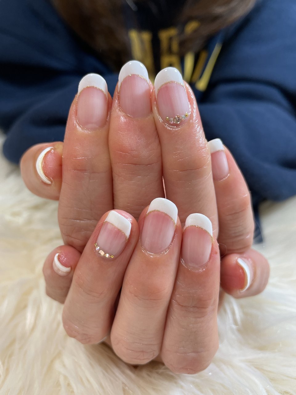 オールシーズン ハンド フレンチ ミディアム ラウンド さいたま市プライベートサロンc Nailのネイルデザイン No ネイル ブック