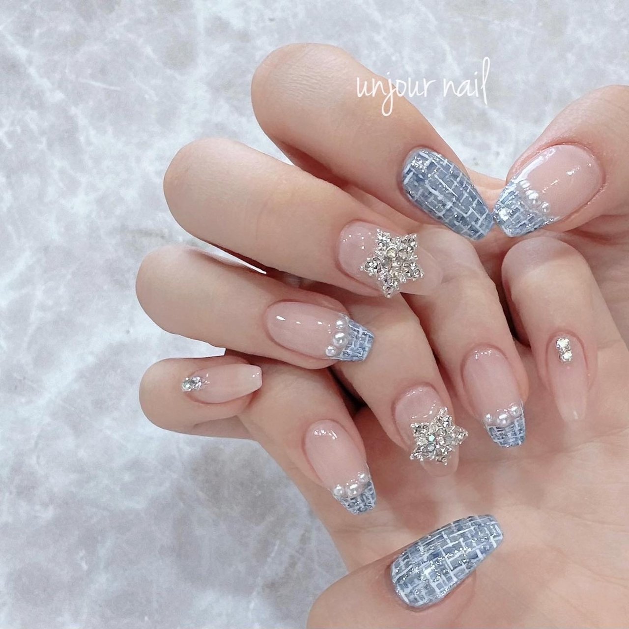 春/冬/クリスマス/パーティー/ハンド - yunのネイルデザイン[No