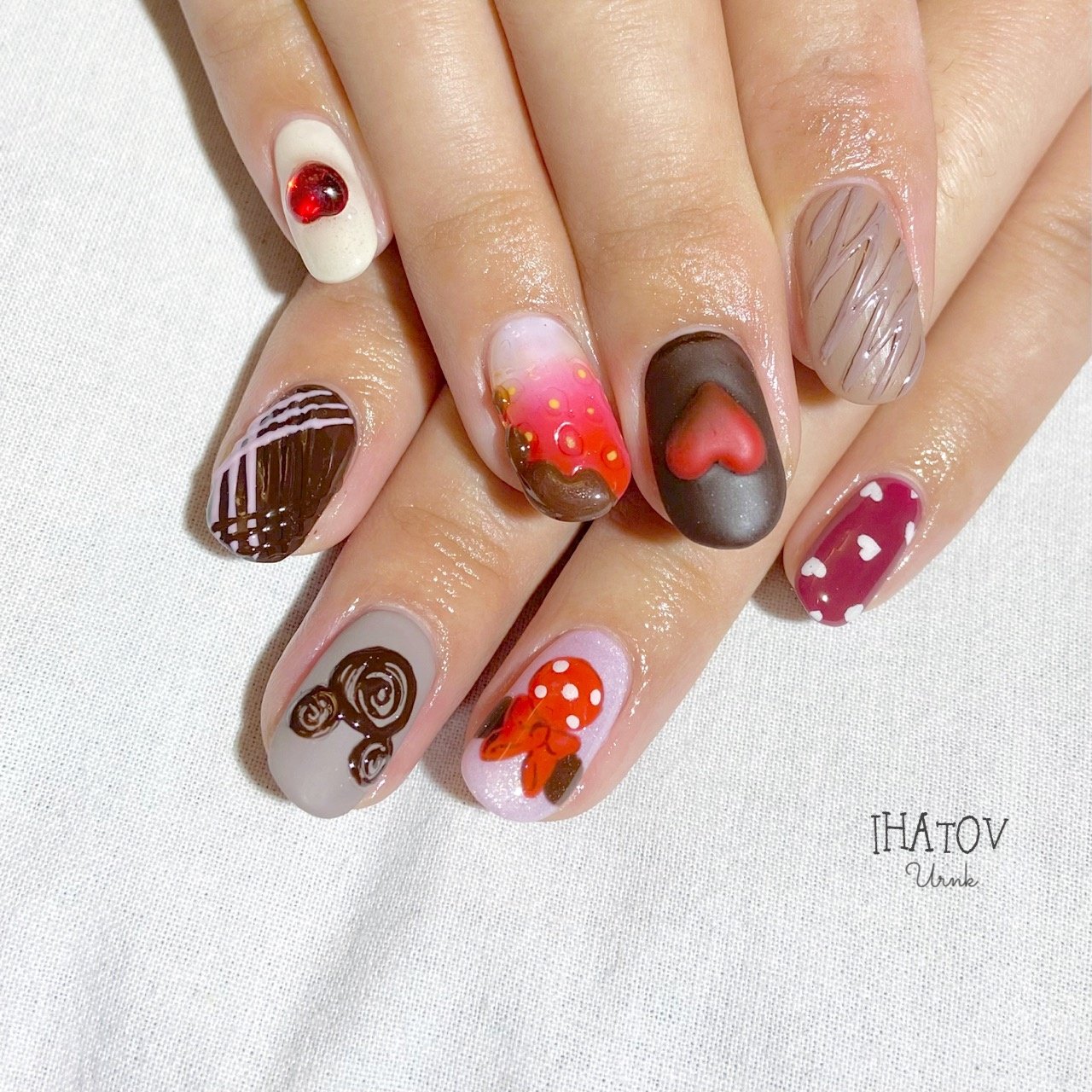 冬/バレンタイン/旅行/ハンド/痛ネイル - IHATOV-nailarts-のネイル