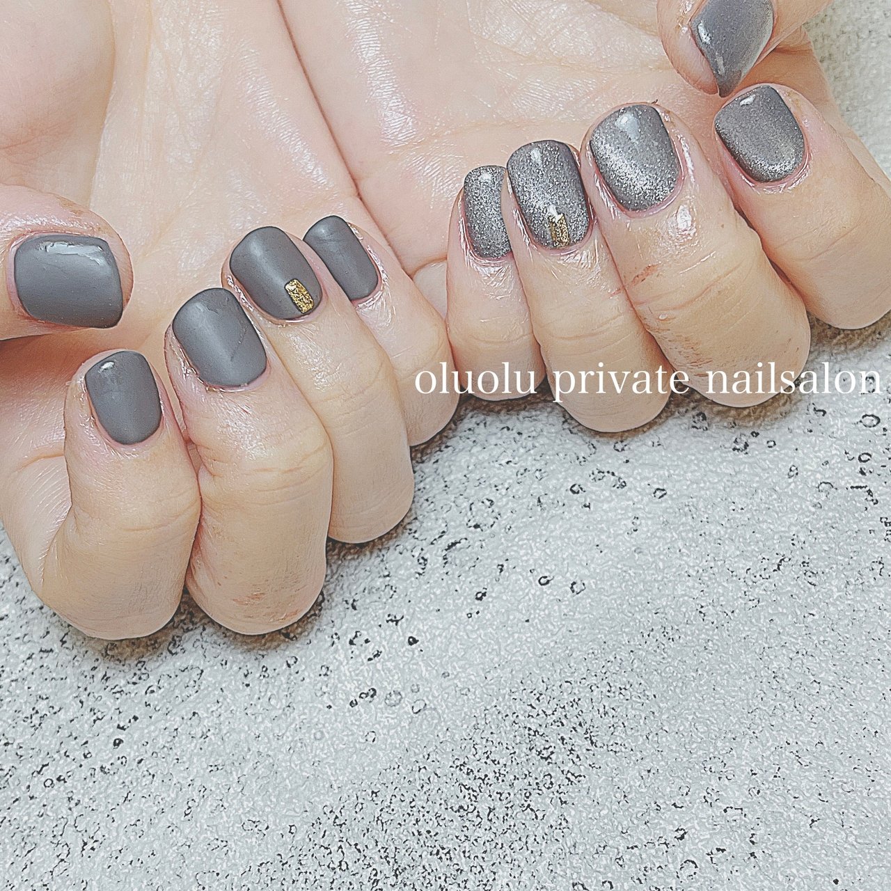 オールシーズン/ハンド/マグネット/マット/グレー - nail_yuka.oの
