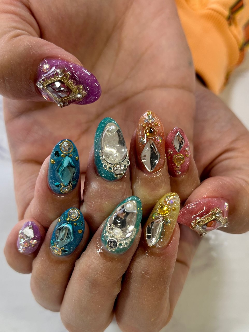 春/夏/オールシーズン/ビジュー/チェーン - NAIL room amery☆のネイル