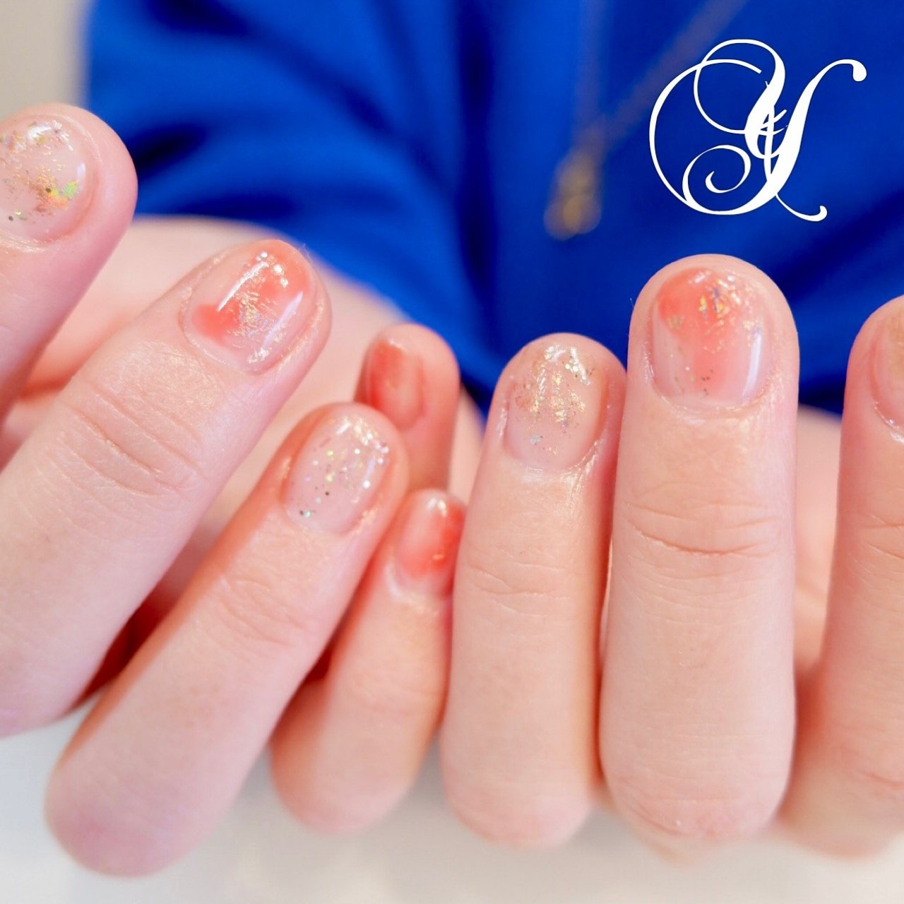 オールシーズン ハンド ラメ ニュアンス ホイル Yumicoのネイルデザイン No ネイルブック