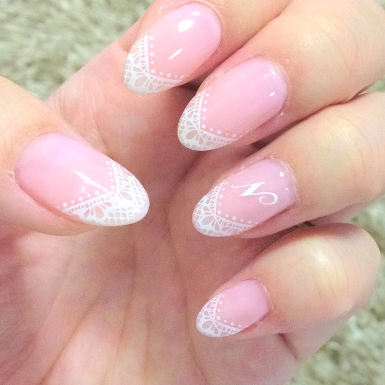 春/レース/ピンク/セルフネイル - takumama815のネイルデザイン[No