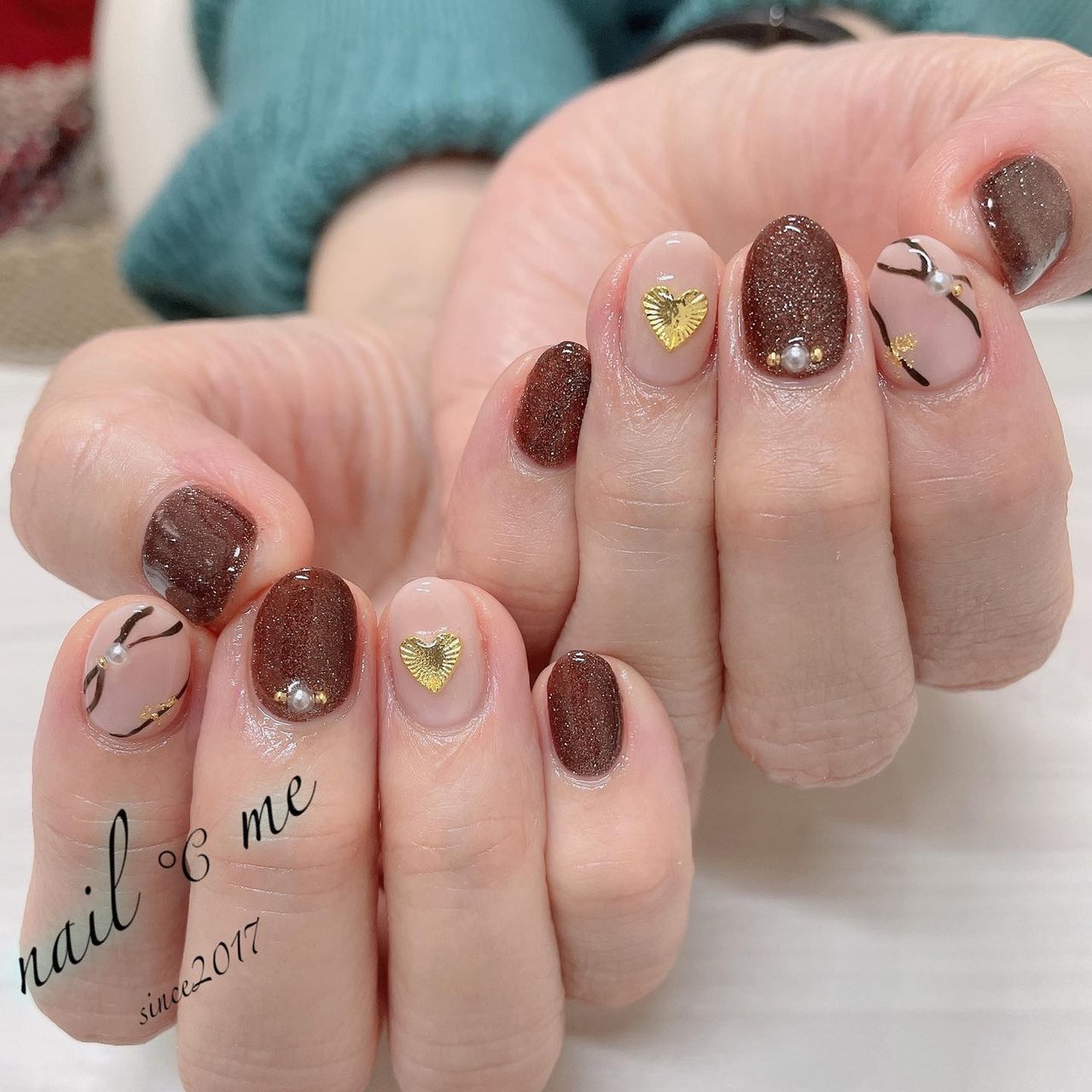 バレンタイン ハート マグネット ギャラクシー ショート Nail Me ネイルドミー のネイルデザイン No ネイルブック