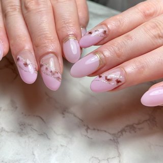 ななめフレンチのネイルデザイン ネイルブック