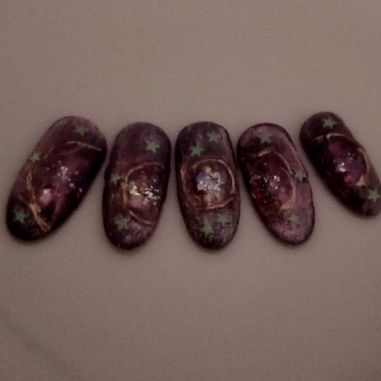 GALAXYネイル様♡オーダー オーロラネイルのネイルデザイン】セルフカラージェル Galaxy