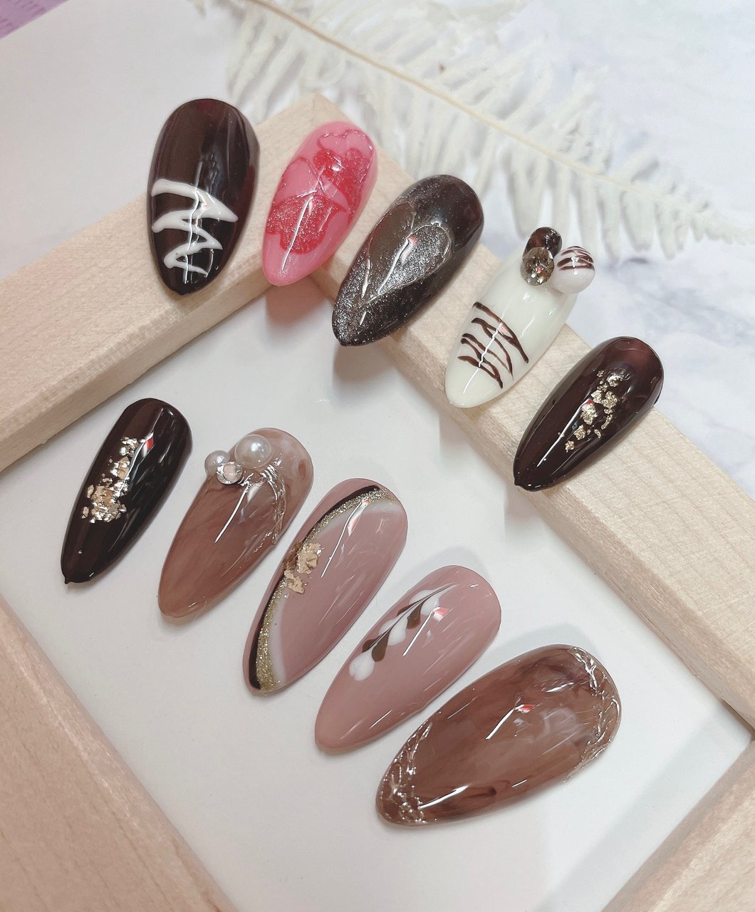 冬/バレンタイン/ハンド/ハート/マグネット - N.Aのネイルデザイン[No