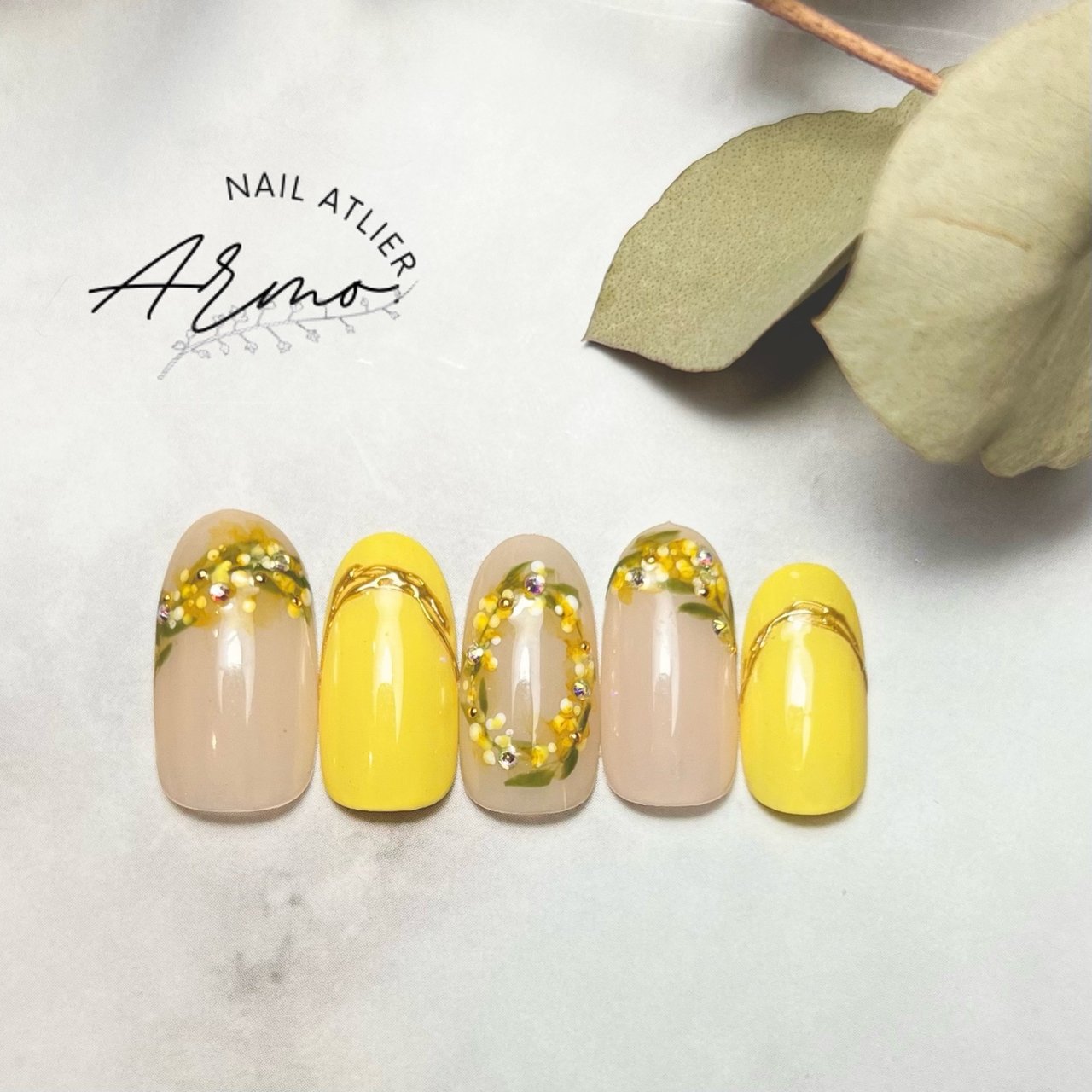 春/オフィス/ハンド/フラワー/ミラー - namiのネイルデザイン[No  