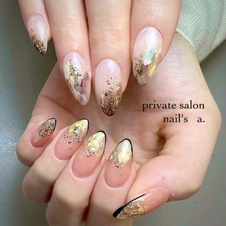 サイズオーダー】¥2540〜カラフルシェルフラワーネイルチップ