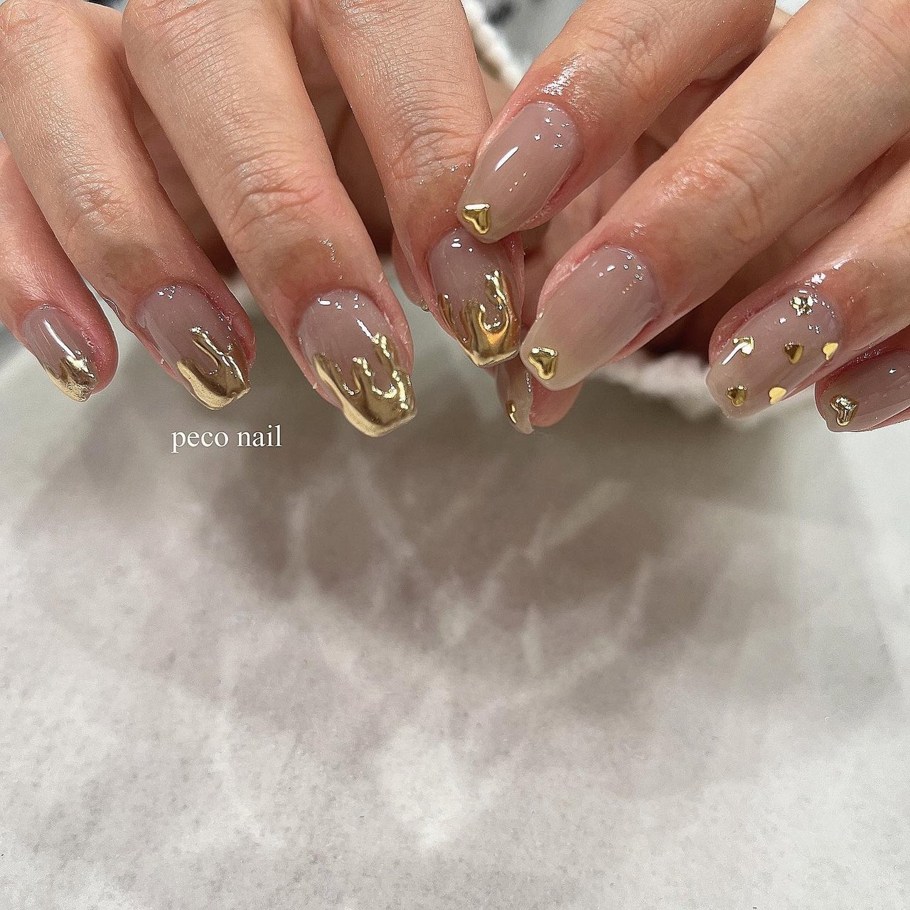 冬/バレンタイン/シンプル/ワンカラー/ハート - peco nailのネイル 