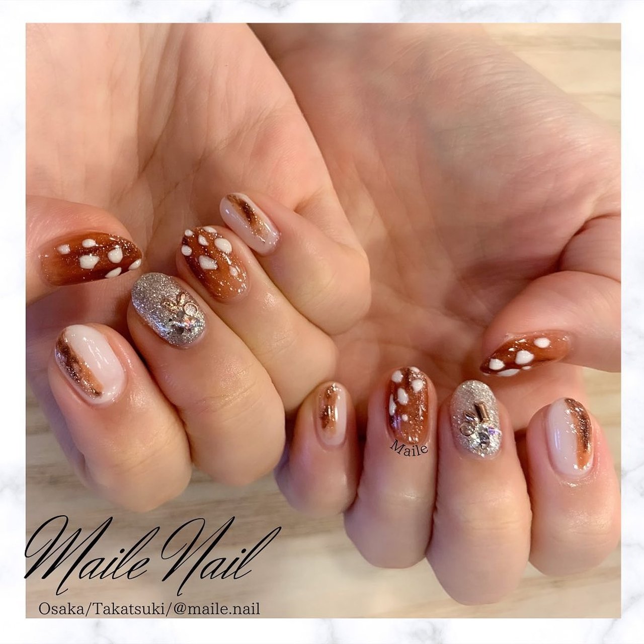 秋/冬/バレンタイン/イースター/アニマル柄 Private Salon Maile🐰🌼MAIのネイルデザイン[No.7880380