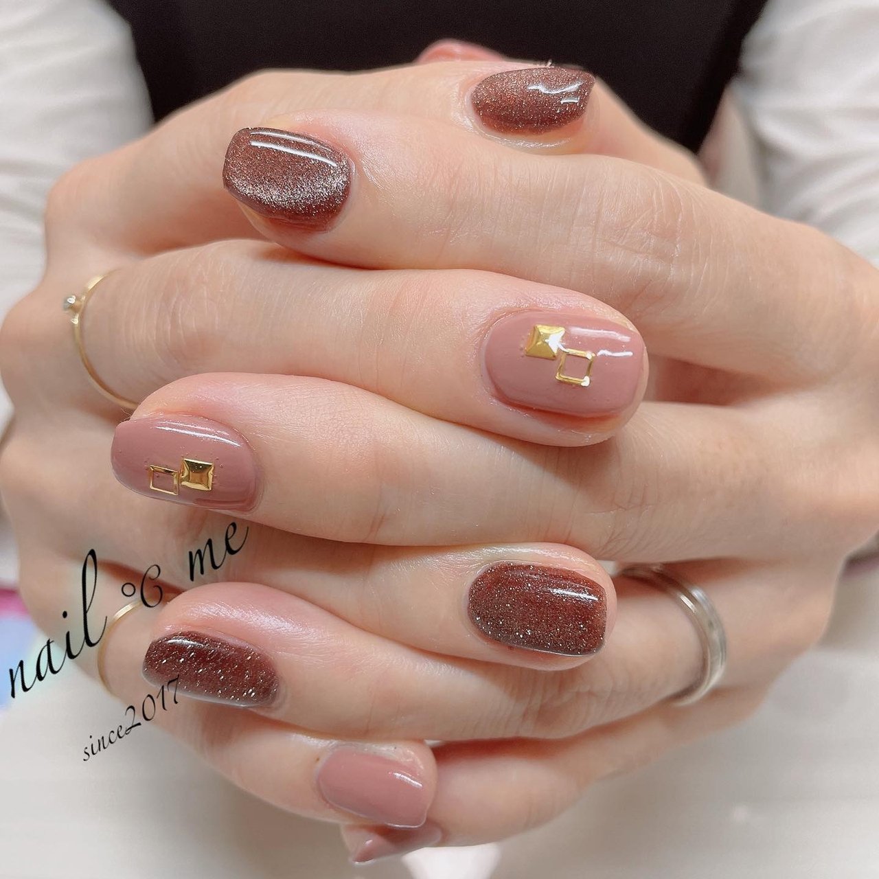 バレンタイン マグネット ギャラクシー ブラウン Nail Me ネイルドミー のネイルデザイン No ネイルブック