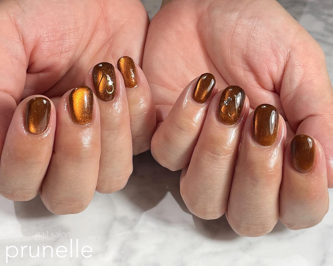 冬/シンプル/ワンカラー/マグネット/キラキラ - prunelleのネイル  