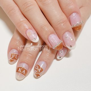 ちゅるんシアーピンクお名前ネイルライブ推しネイルチップ