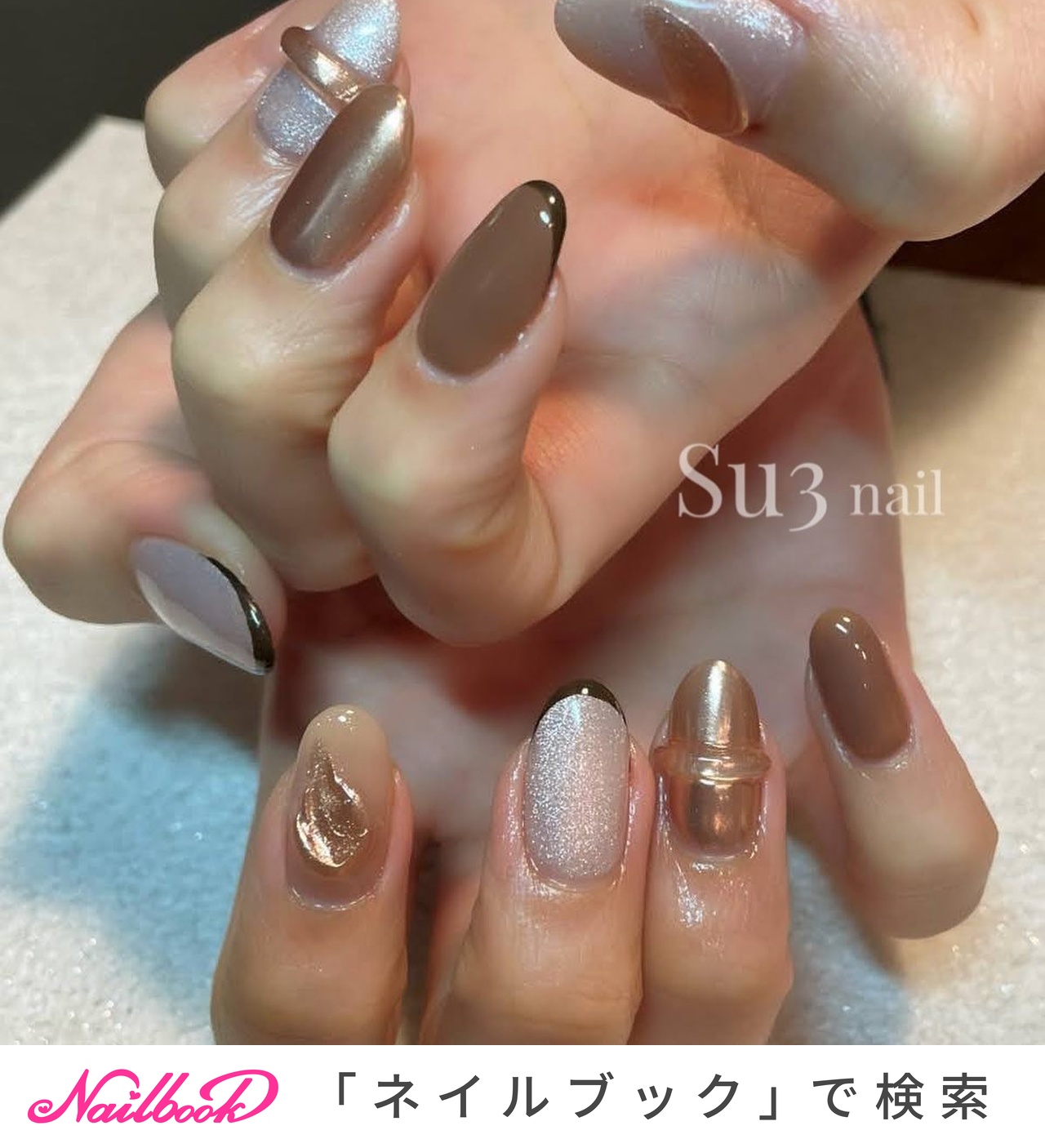 ③☆sale☆水彩風*ミラーネイル*リングネイル風パールbird_nail 