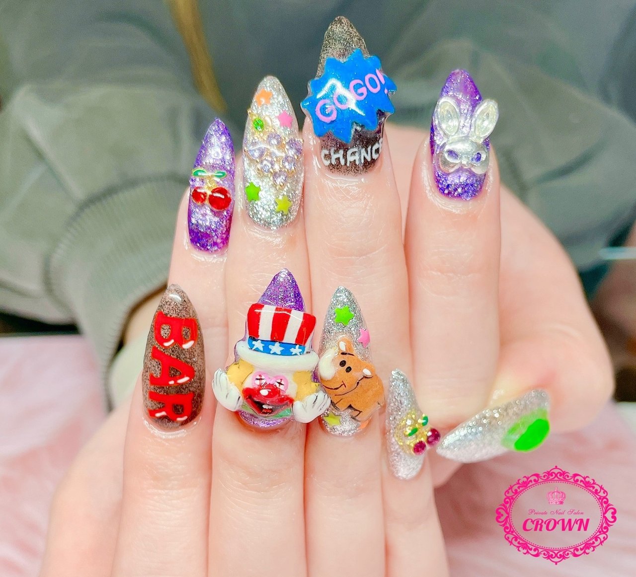 オールシーズン/旅行/ハンド/ラメ/3D - crown.nail_shizuokaのネイル