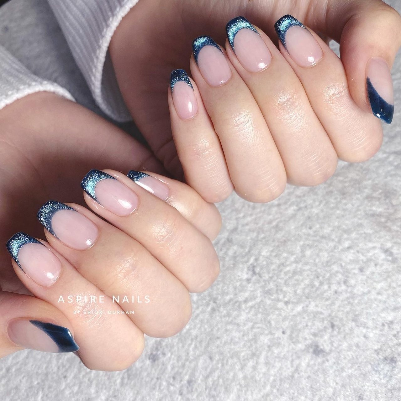 マグネット/ブルー - ASPIRE NAILSのネイルデザイン[No.7899269