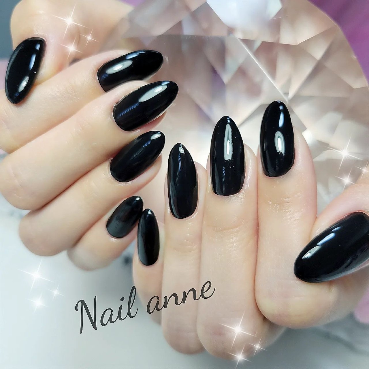 ワンカラー/ブラック - Nail anneのネイルデザイン[No.7900045