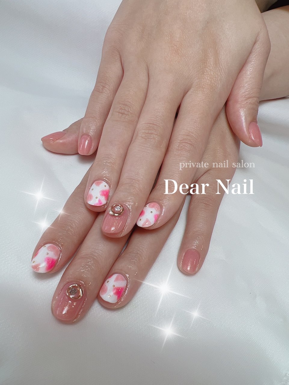 オールシーズン/ハンド/ワンカラー/ハート/ショート - dearnail39の  