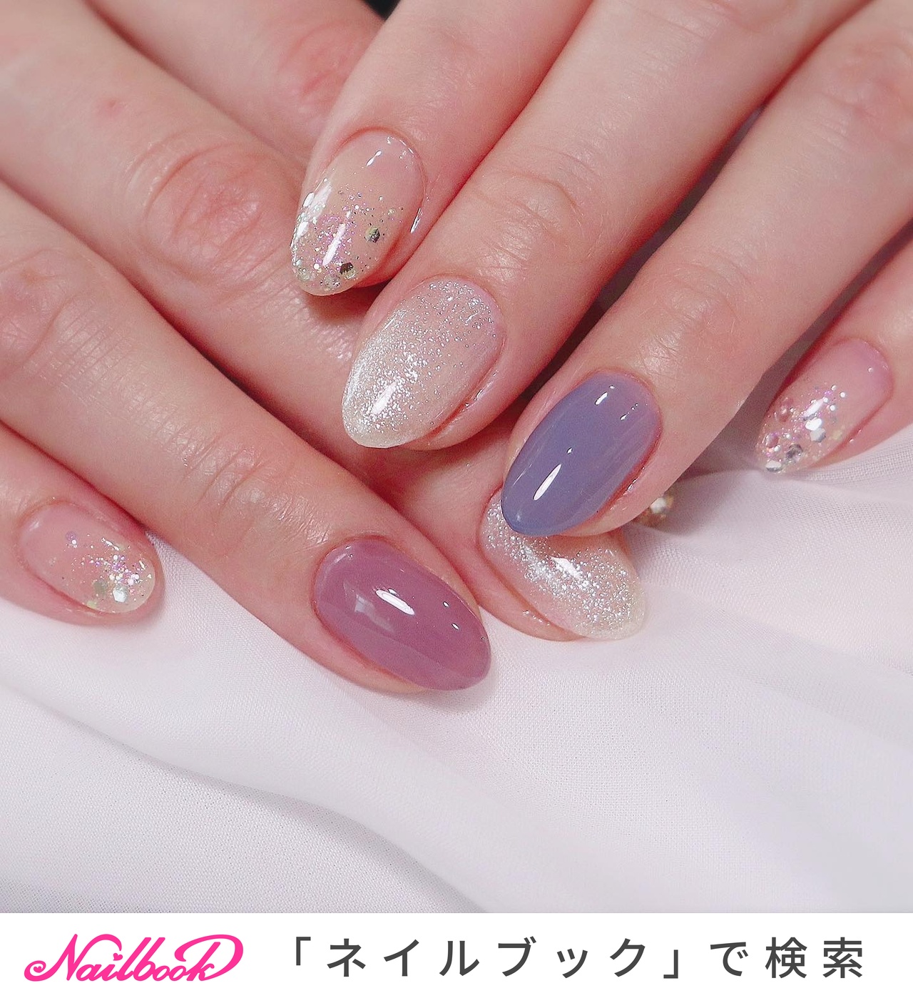 最高の NO.14 ネイルチップ ワンホンネイル シンプル キラキラ ネイル