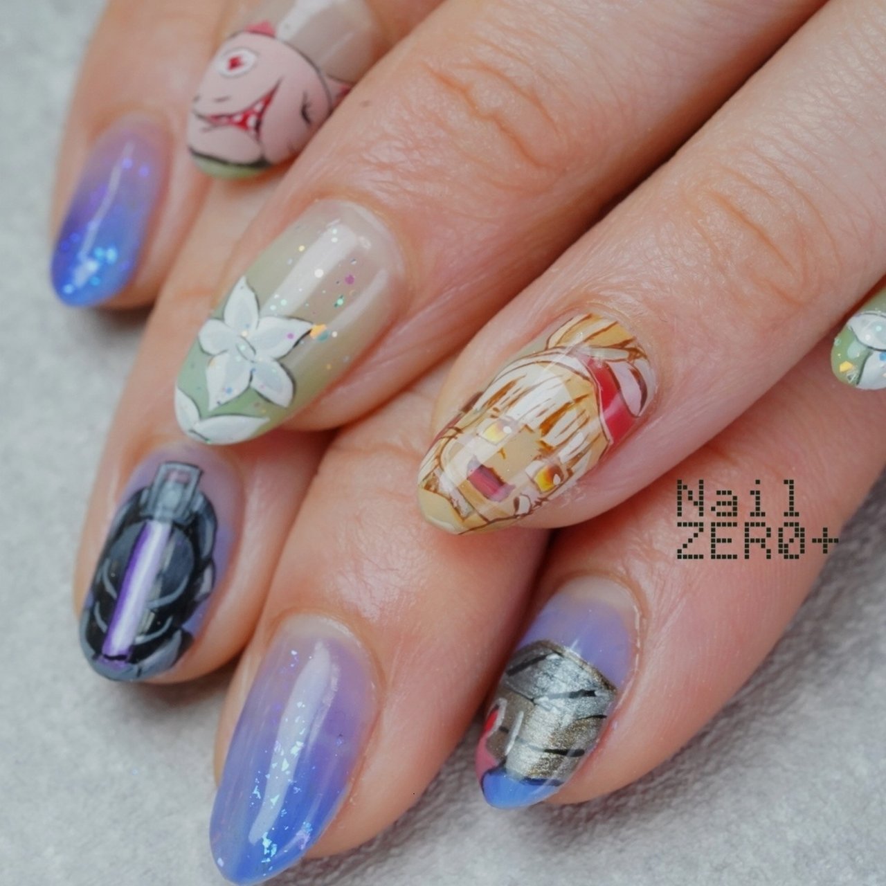 オールシーズン/ハンド/フラワー/痛ネイル/ミディアム - 塩見隼人