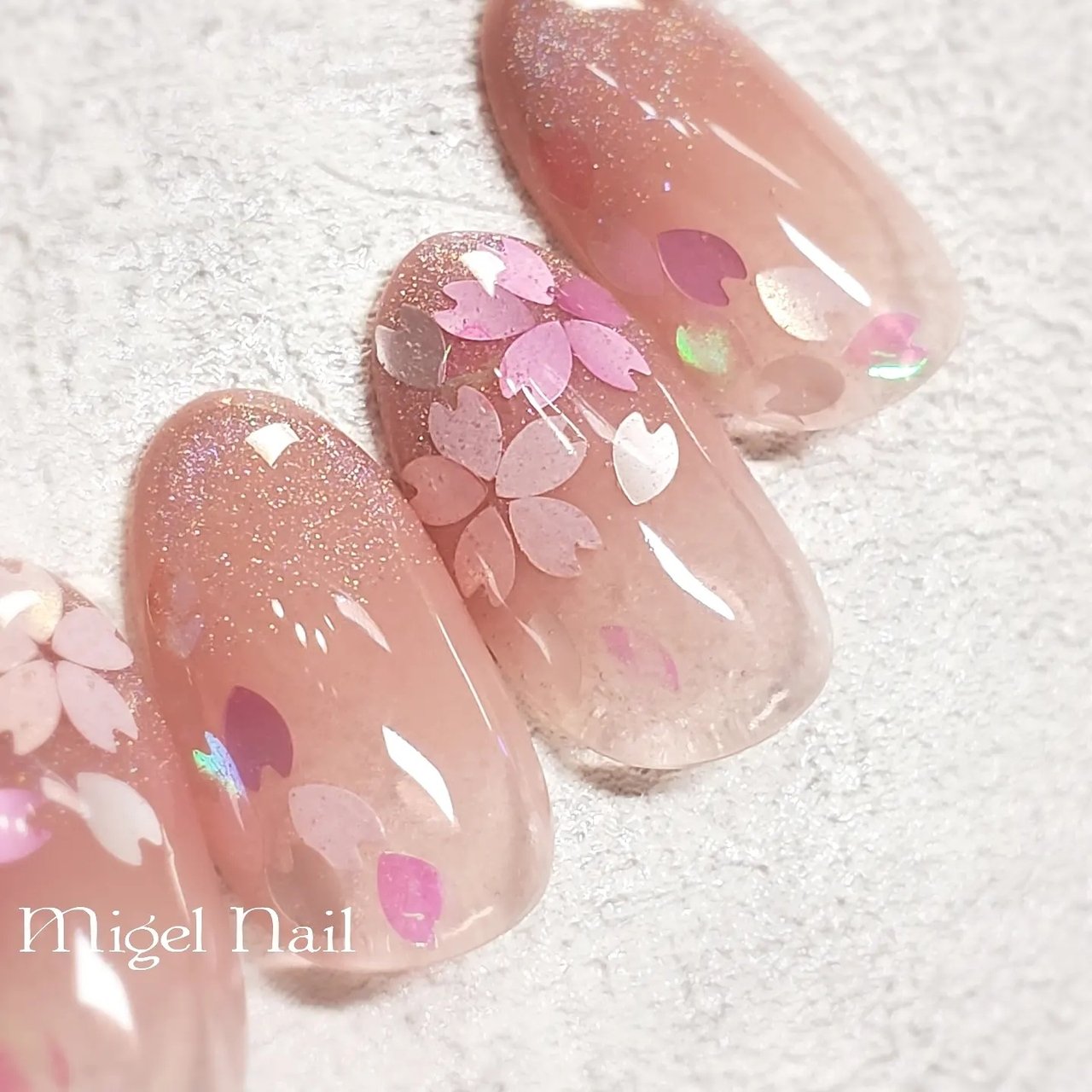 春/卒業式/入学式/ブライダル/グラデーション - migel_nailのネイル