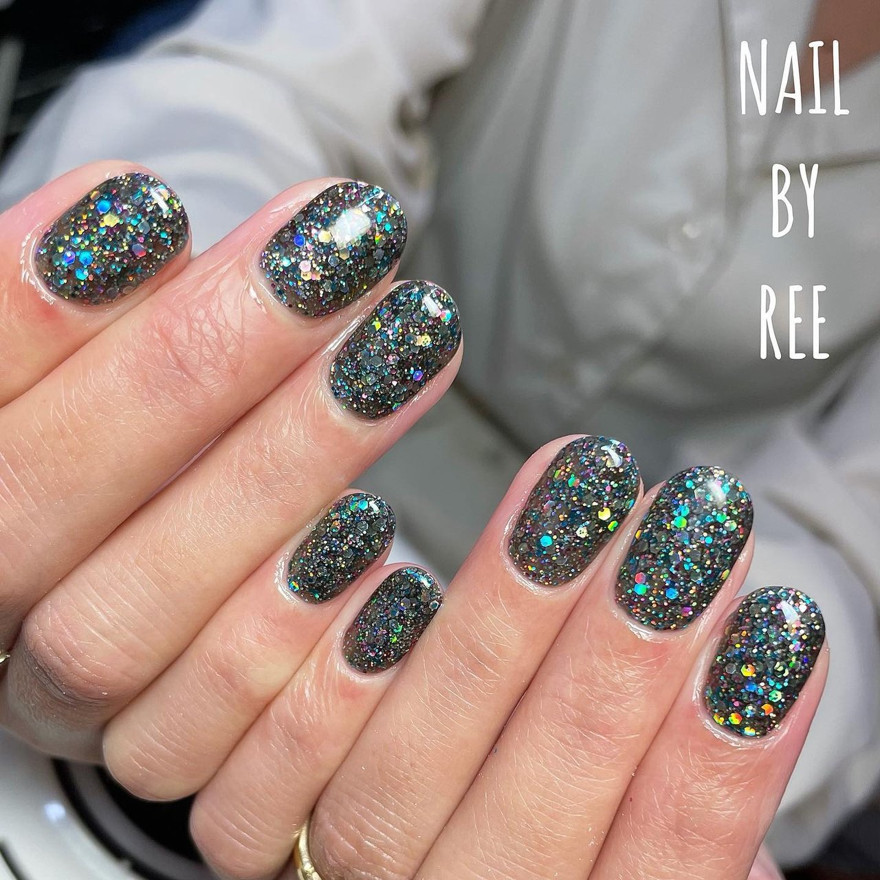 313】オーダー❉ブラック&ブルーマグネット オーロラホロ きらきら大人