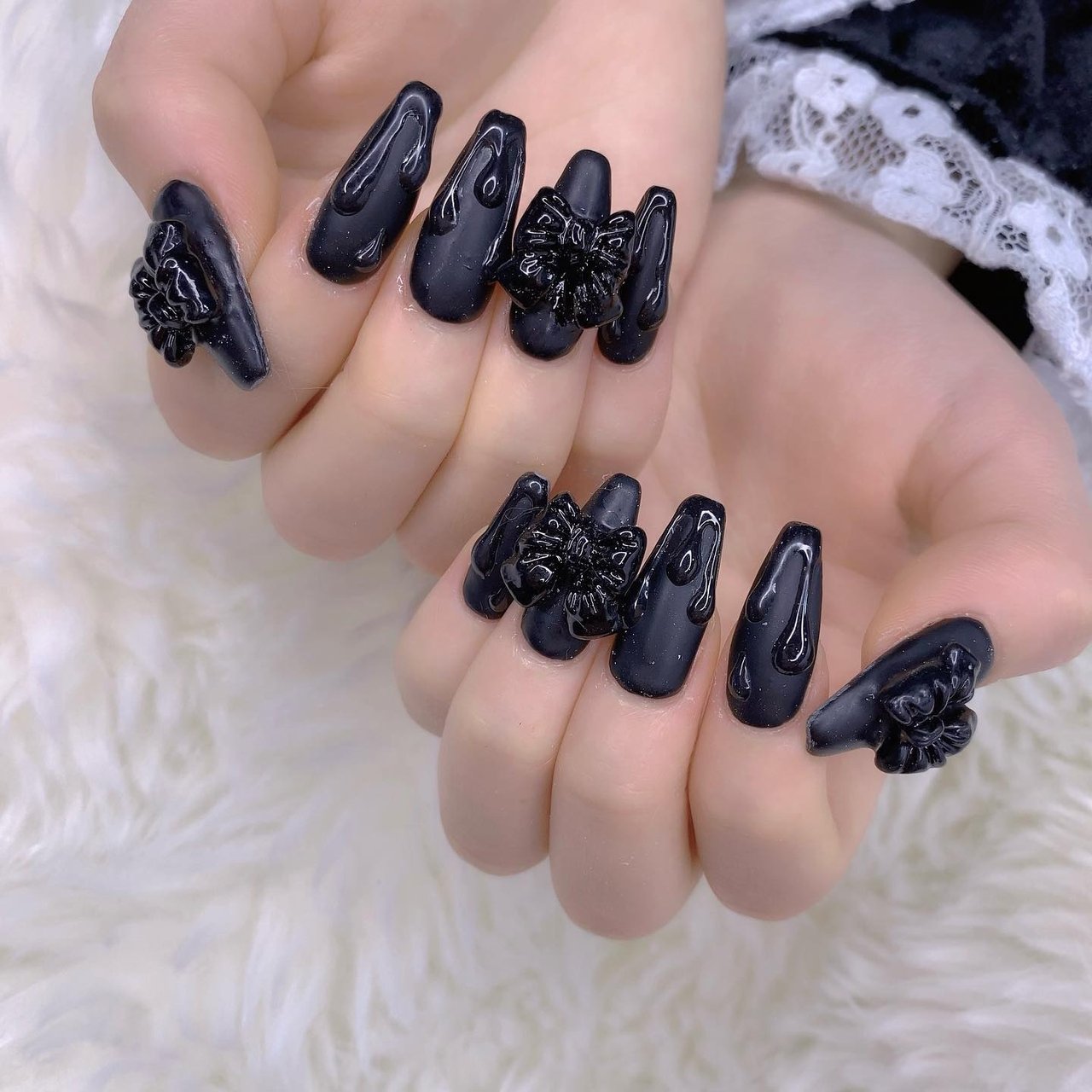 春/シンプル/マット/リボン/ワンホン - かおるのネイルデザイン[No