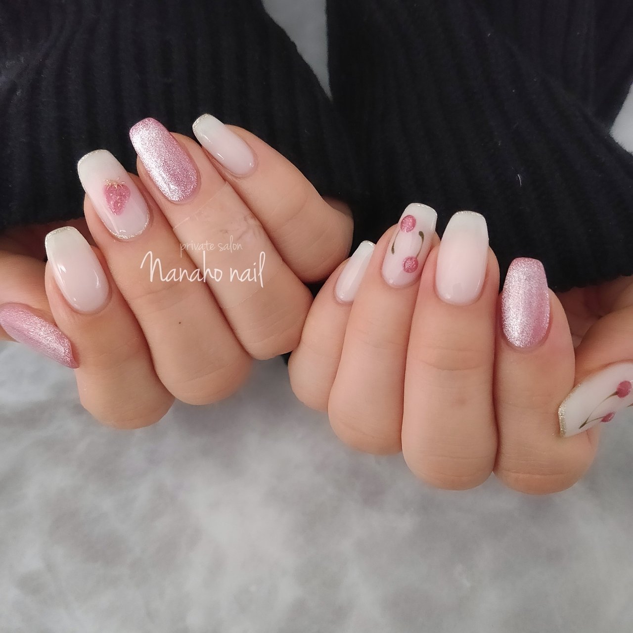 春/夏/ハンド/シンプル/ラメ - Nanaho☆nail(大阪府八尾市)のネイル