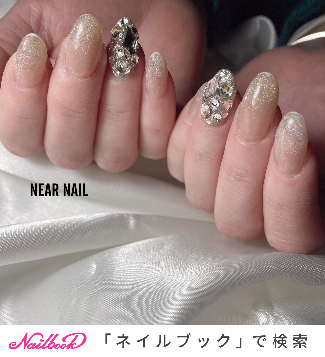 オールシーズン/ハンド/マグネット/ベージュ/ジェルネイル NEAR NAILのネイルデザイン[No.7949945]｜ネイルブック