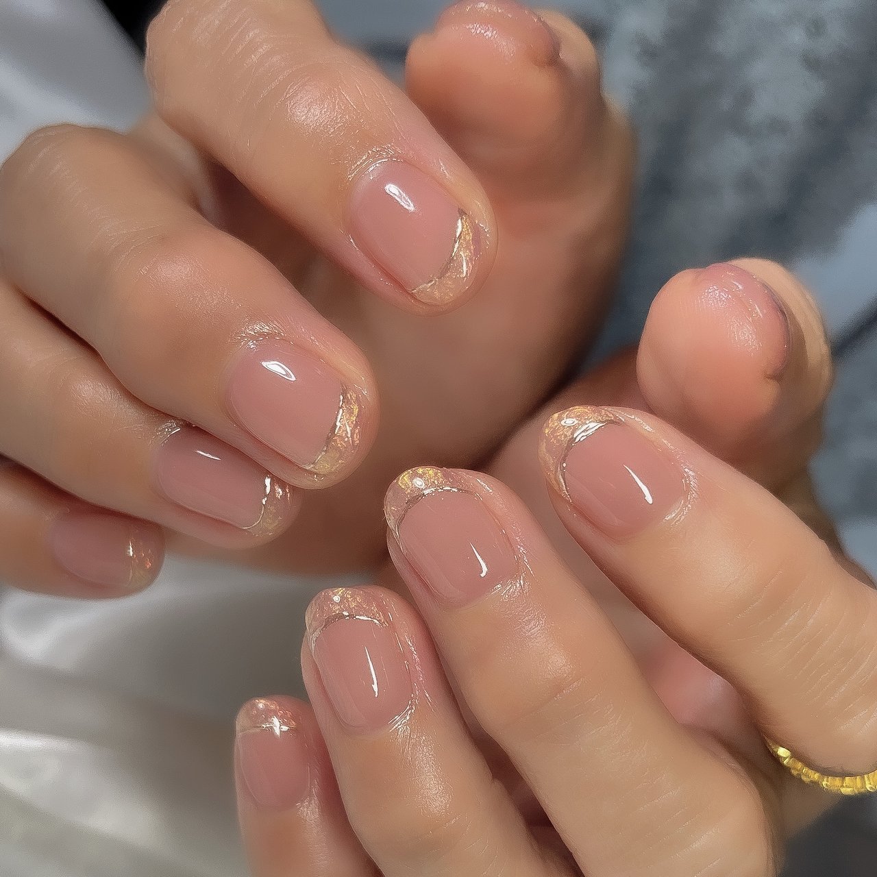 オールシーズン/ハンド/フレンチ/ショート/オーバル