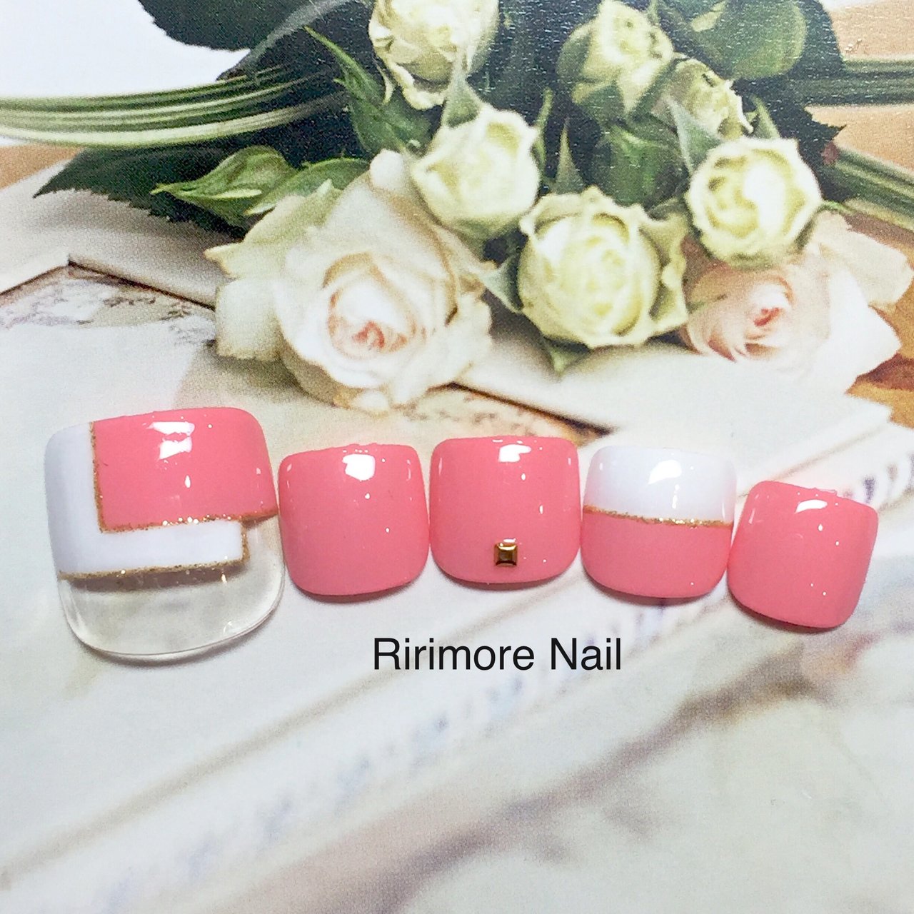 春 夏 デート 女子会 フット 茨木市 Ririmore Nailのネイルデザイン No ネイルブック