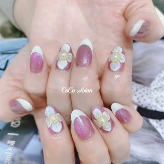 ネイルチップ♡パープル 紫 量産型地雷韓国ワンホンイニシャルキラキラガーリー 現品イニシャル付】ネイルチップ♡パープル 紫 量産型地雷韓国ワンホン