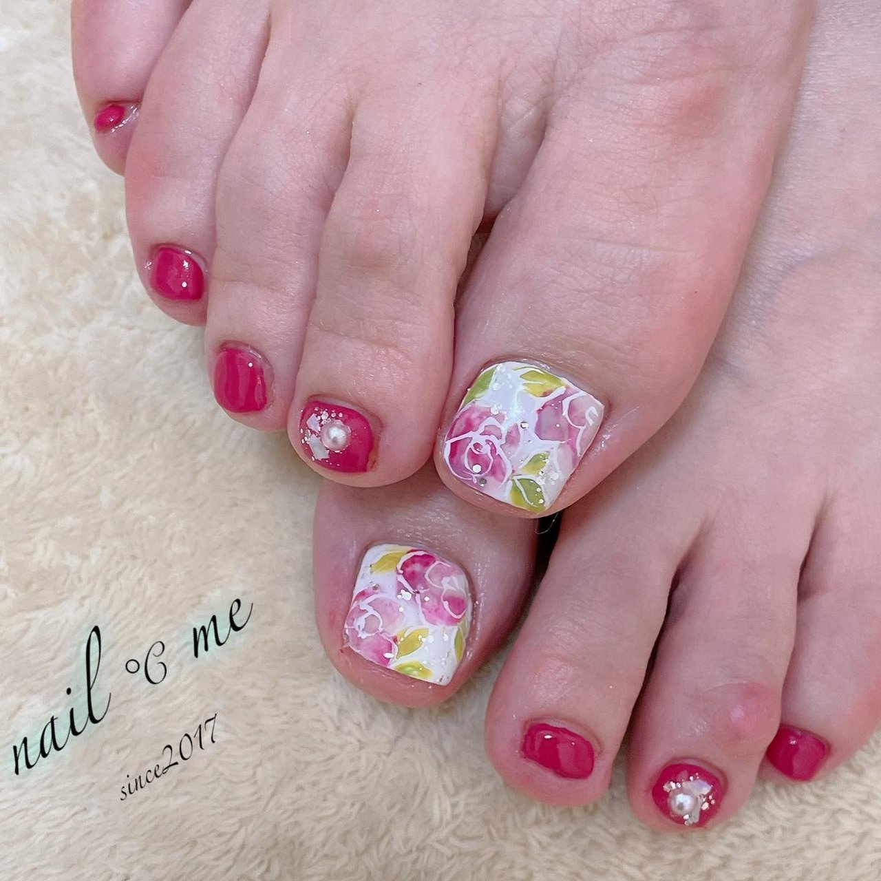春/フット/フラワー/ニュアンス/ペディキュア - Nail ℃ me 
