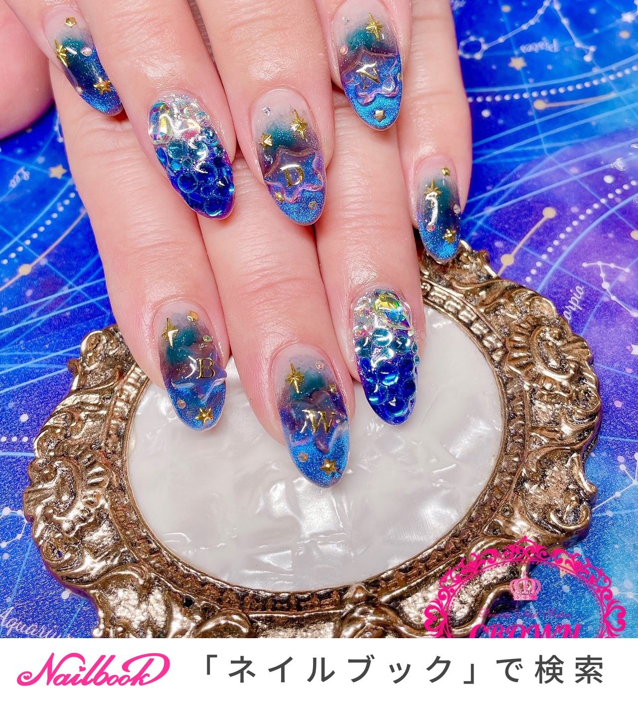 オールシーズン/浴衣/ライブ/パーティー/ハンド - crown.nail_kikugawaのネイルデザイン[No.7969564]｜ネイルブック