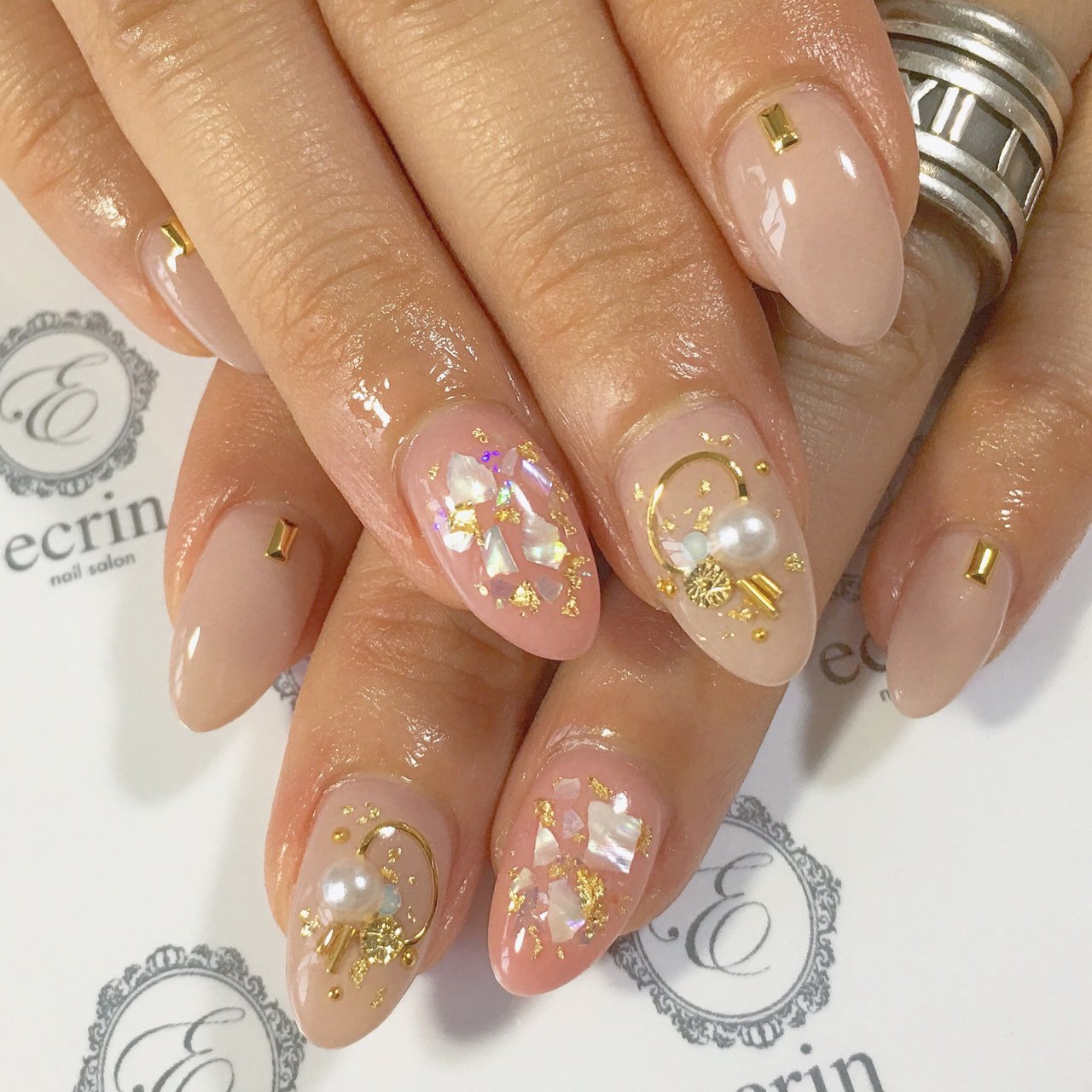 春 夏 ハンド シンプル ホログラム Nail Ecrinのネイルデザイン No ネイルブック