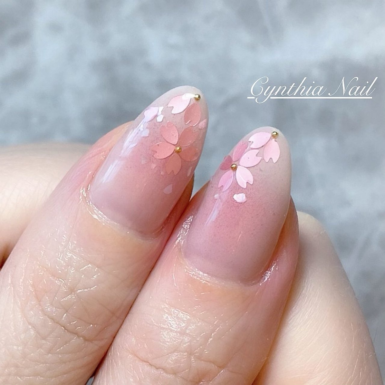 春/シンプル/フラワー/チーク/ワンホン - 長谷川 紗綾香/CynthiaNailの